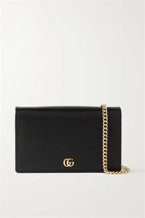 gucci petite marmont textured-leather wallet|gucci small wallet on chain.